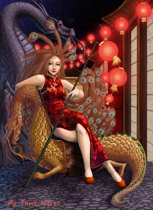 Asian peacock: new years by tavisharts
