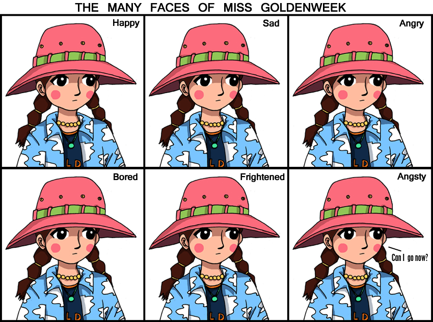 The Many Faces of Miss Goldenweek by tazozo - Fanart Central