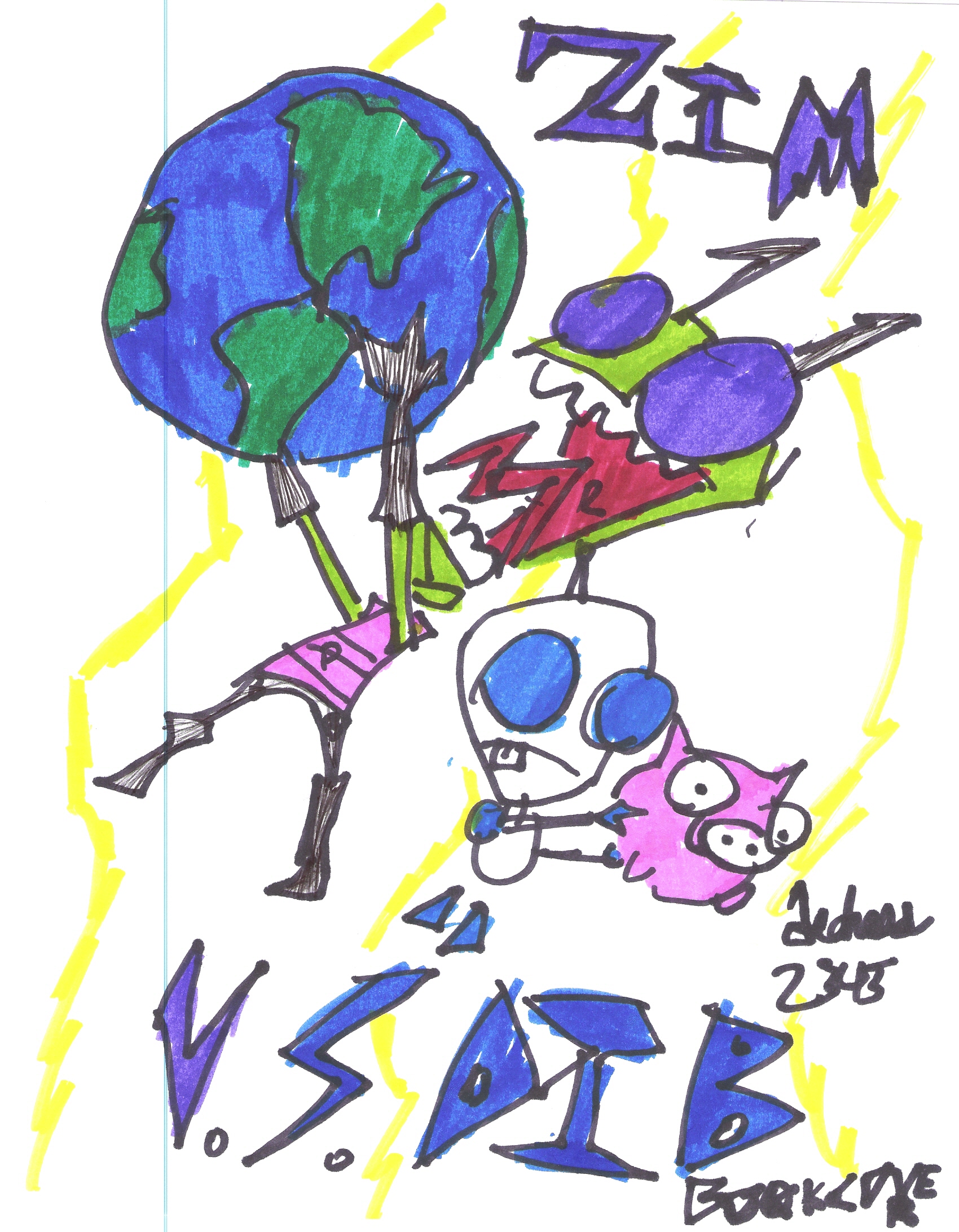 Invader Zim Comic Book Cover by tedness2345