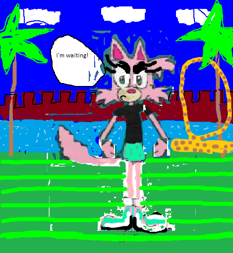 Cici the Cat in Sonic the Hedgehog's world by teentails