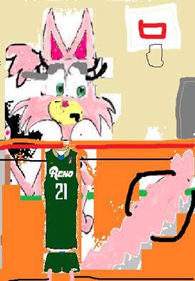Cici in a Reno Bighorns jersey by teentails