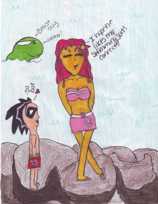 A adorable swim suit on star!!! by teentitanluver15