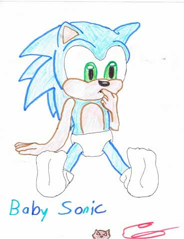Baby Sonic (entry for Kirbyluva11's contest) by tennesseekidcooper5