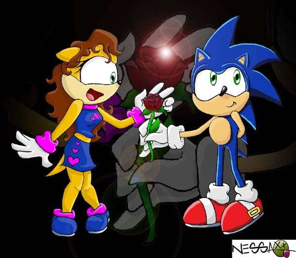 Cassy and Sonic (For Cutesonic) by texas_luver