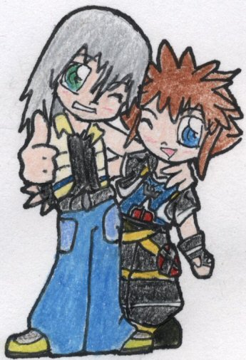 Best Friends: Riku and Sora by theamazingladyshoe