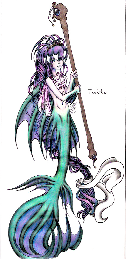 Tsukiko-The Moon Mermaid by theblackbutterfly