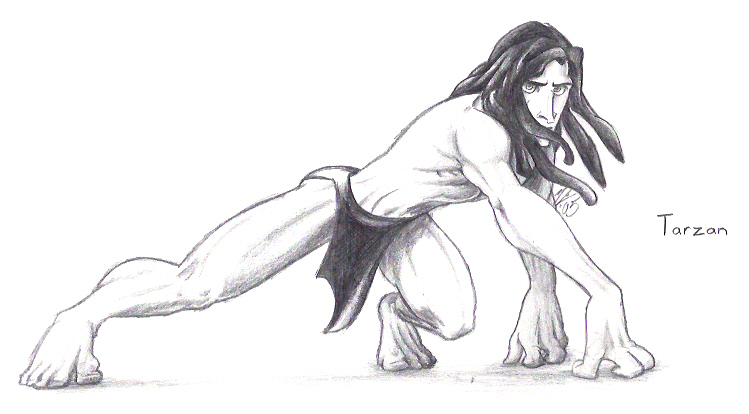 Tarzan Sketch by theblackbutterfly