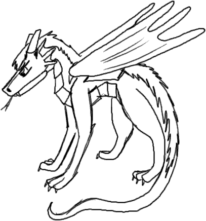 Dragon lineart by thecompleteanimorph