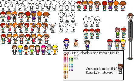 USE THESE COLORS AND TEMPLATES OR I'LL EAT YOUR SPRITES.