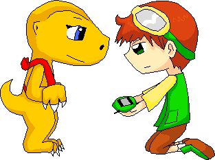 Michael and Agumon by thecompleteanimorph
