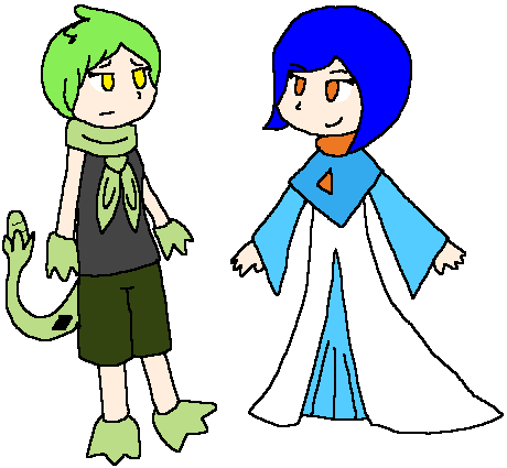Luka and Natalie- Tyranitar and Shiny Gardevoir by thecompleteanimorph
