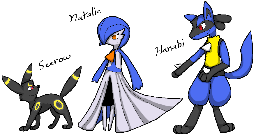 Seerow, Natalie, and Hanabi by thecompleteanimorph