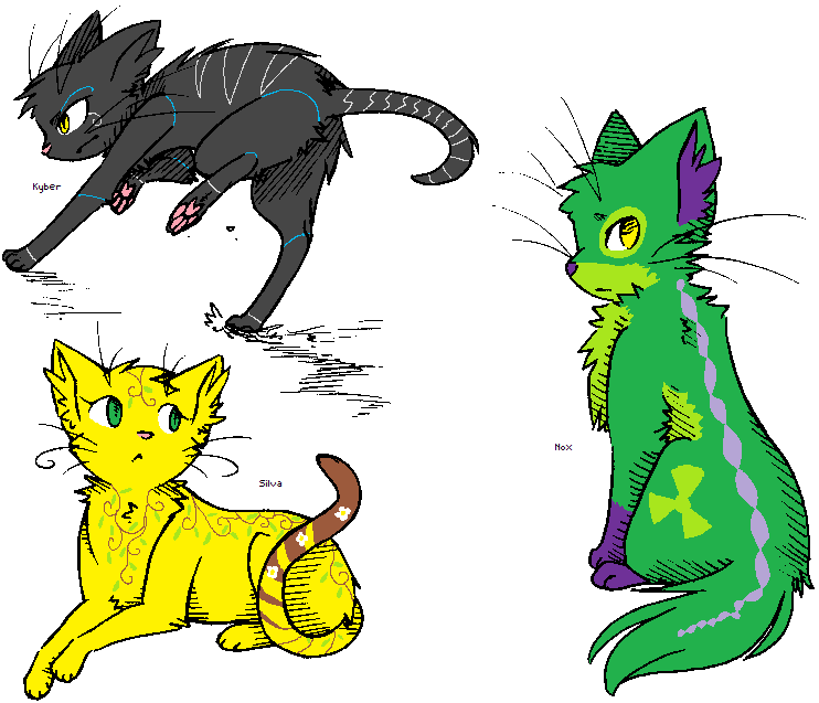 My kitty OCs by thecompleteanimorph