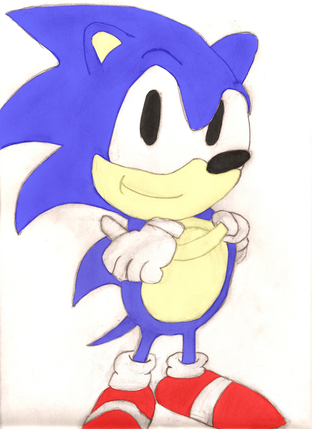 Sonic the Hedgehog (Colored) by thedudewhodonttalk18
