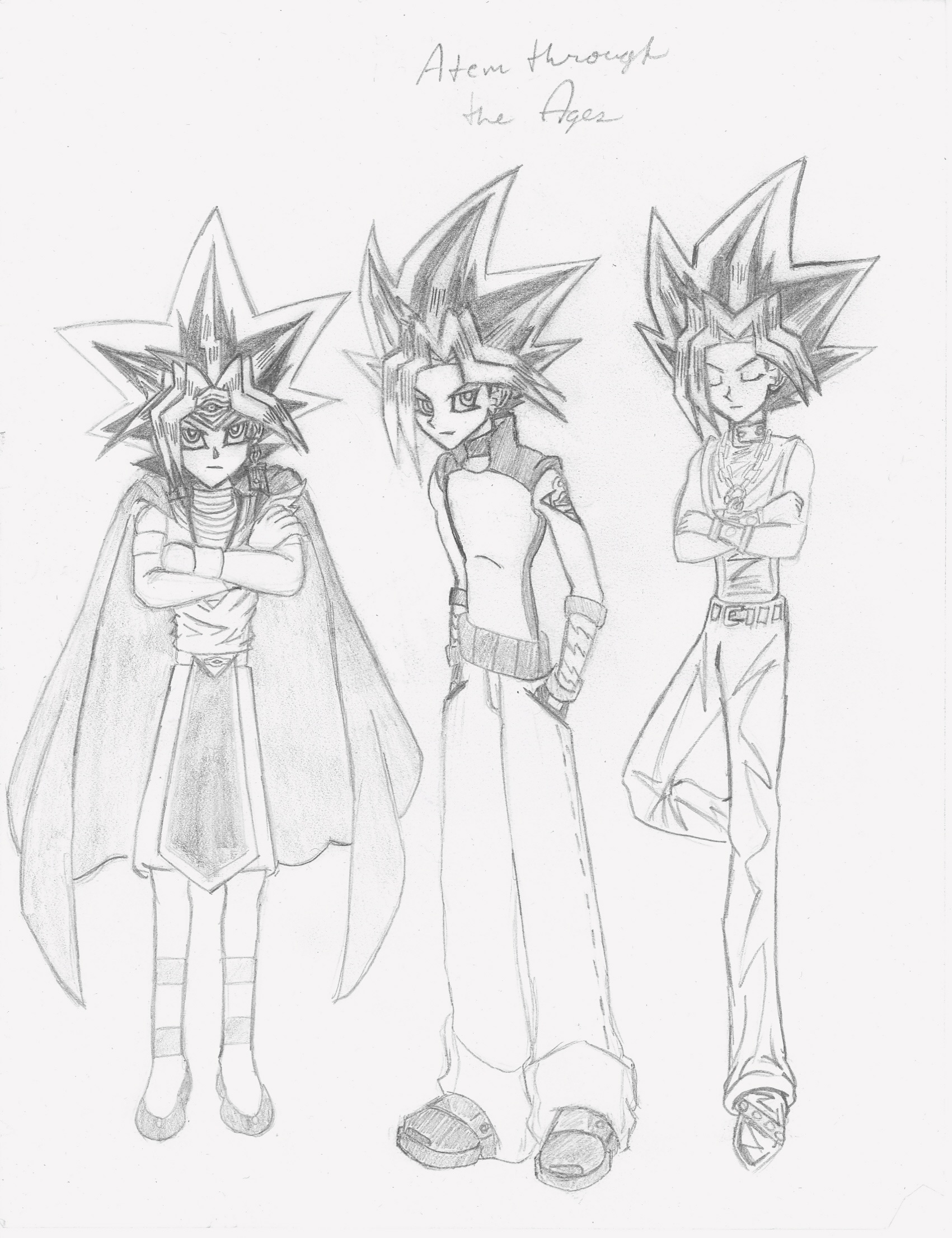 Atem Through the Ages by thegrimphantom000