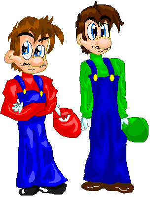 Mario and Luigi at age 15 by theothermariobrother
