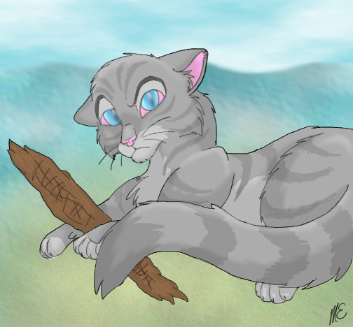 Jaypaw and his Stick! by therougecat