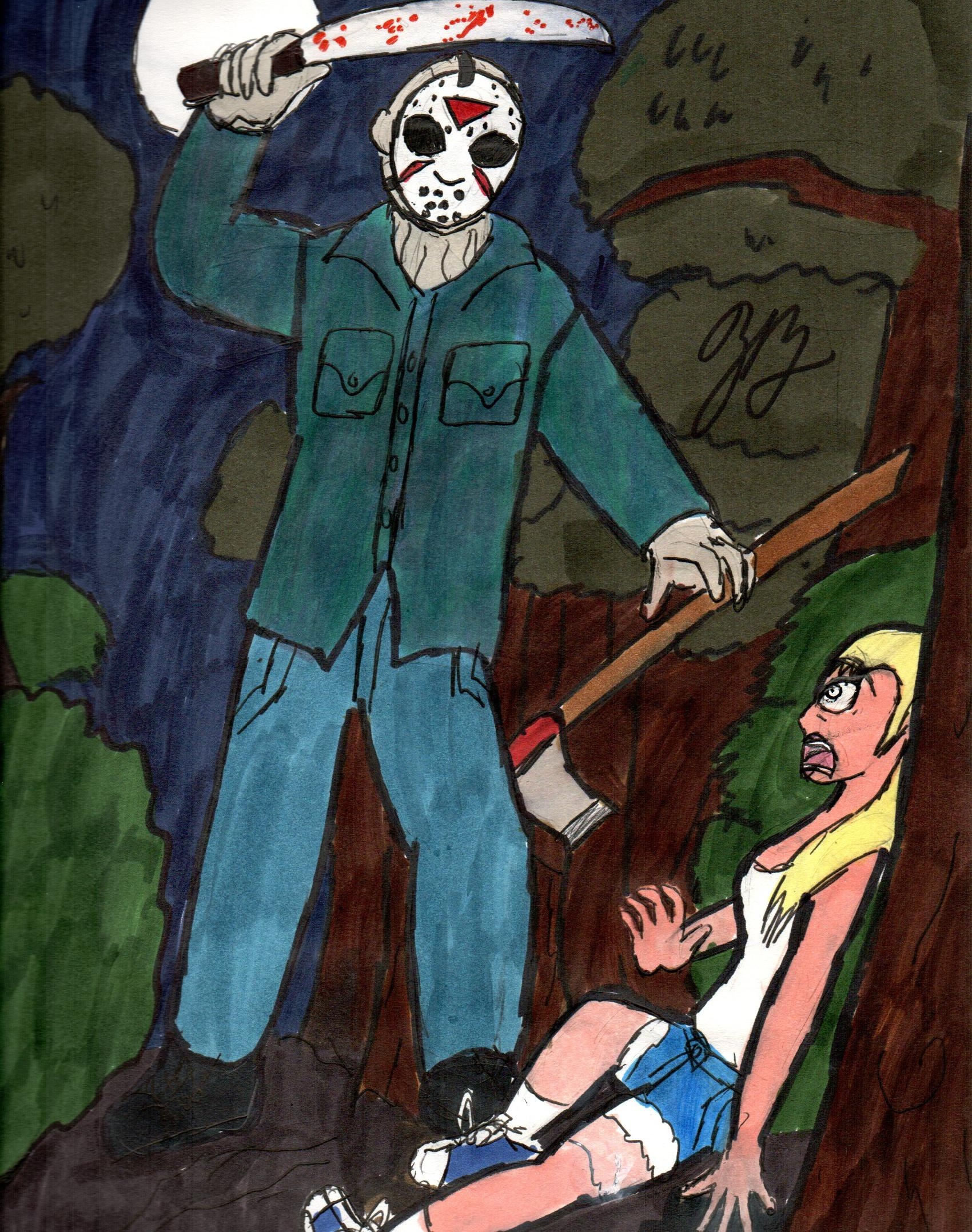 Jason Voorhees on Friday the 13th by thezackburg