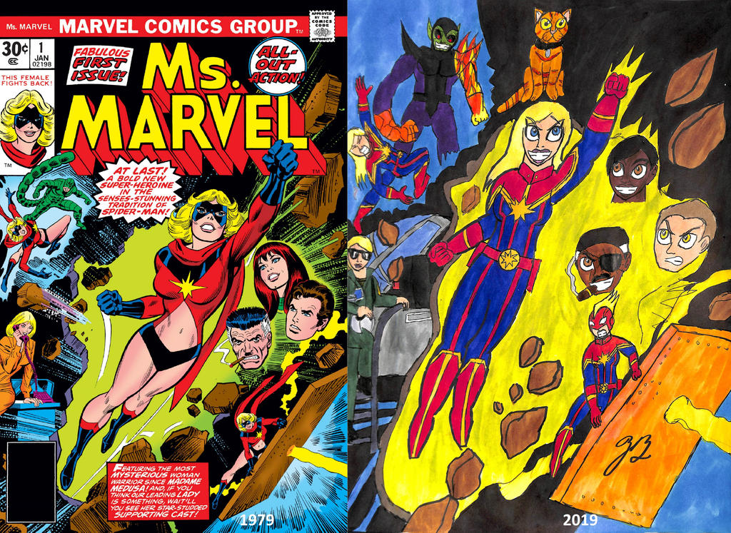 Ms/ Captain Marvel #1 Tribute by thezackburg