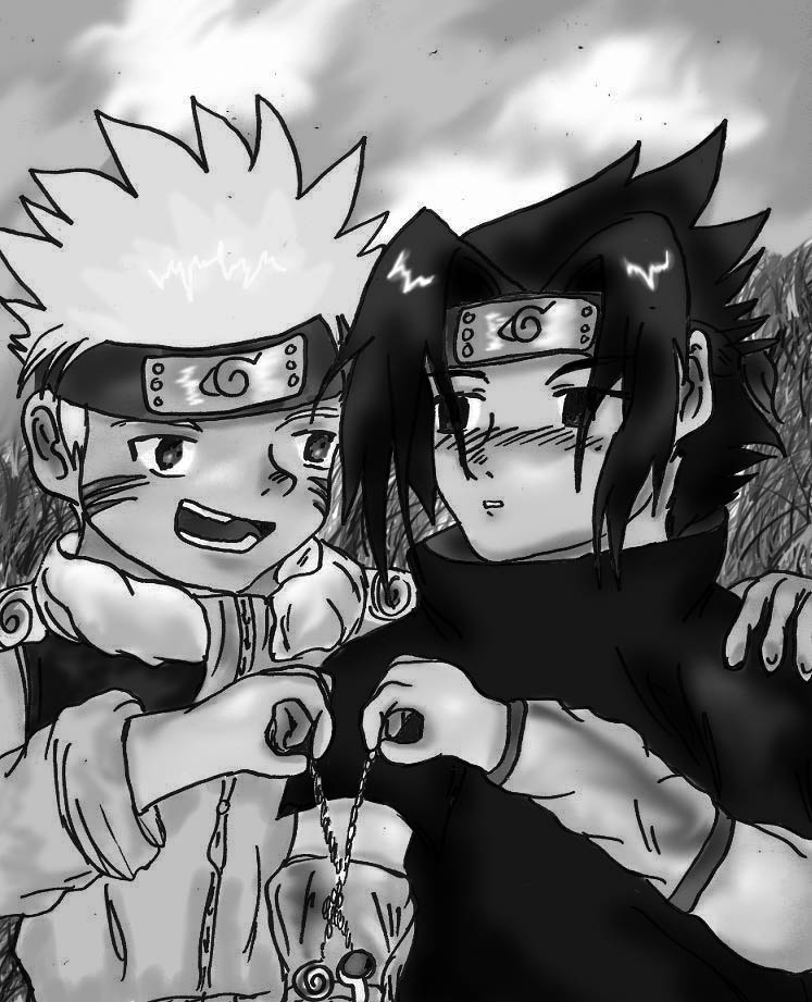 Naruto and sasuke by thiefchild