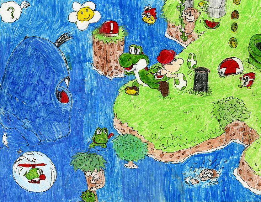 (Very old picture) Yoshi's Island! by thunderhead