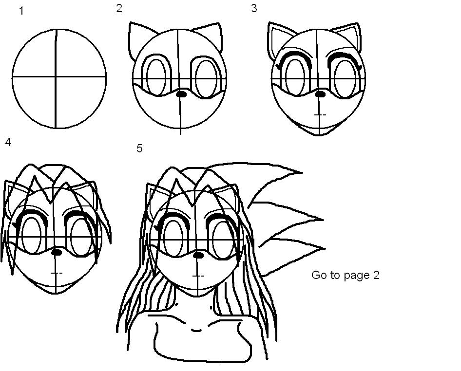 How To Drew a Girl Hedgehog page 1 by tifa