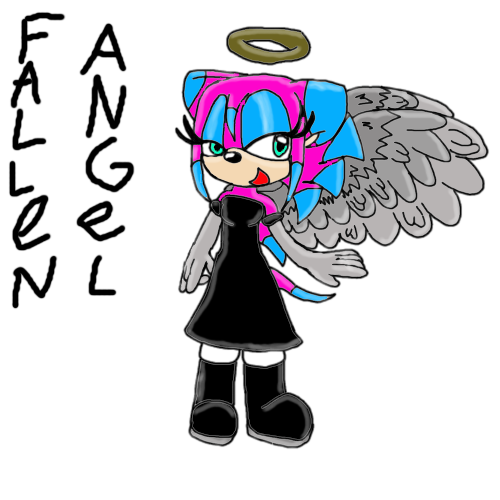 danique the hedgehog ((fallen angel)) by tikalxxx134