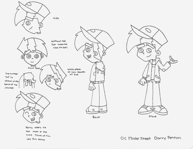 OC Model Sheet: Darry Fenton by toonrider17
