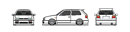 White Volkswagen Golf GTI by tougeracer
