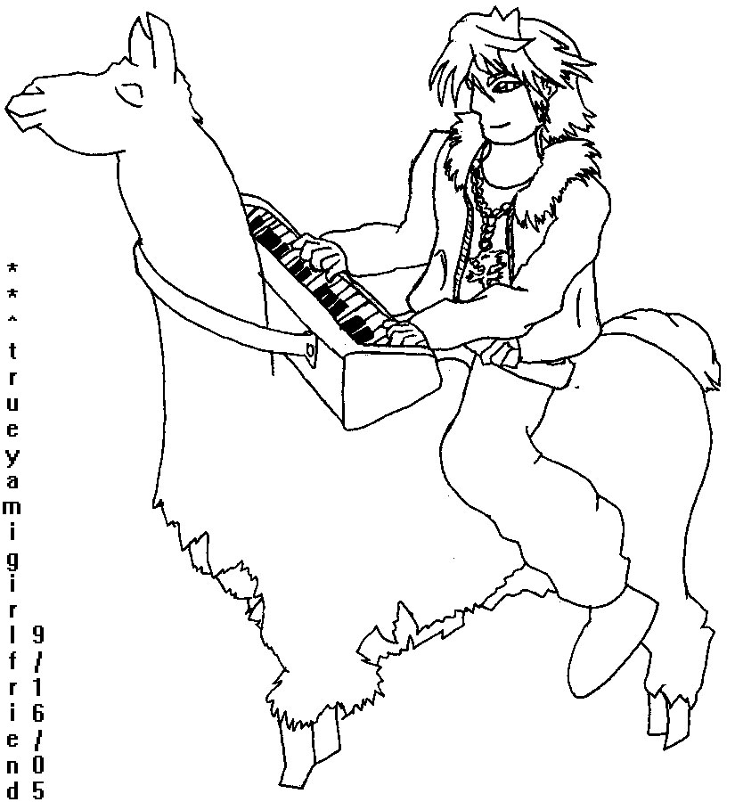 Squall, Keyboard, Llama by trueyamigirlfriend