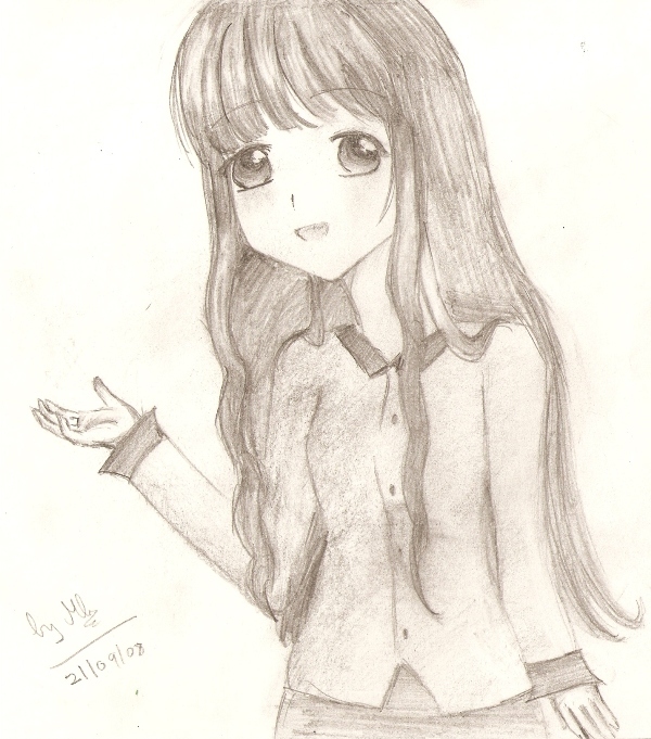 Tomoyo sketch by turquoise6713