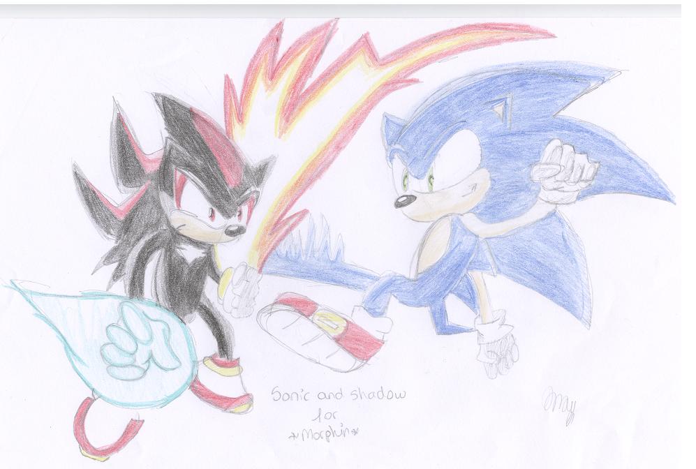 *Sonic+Shadow for Morphin* by twighlight_wolf