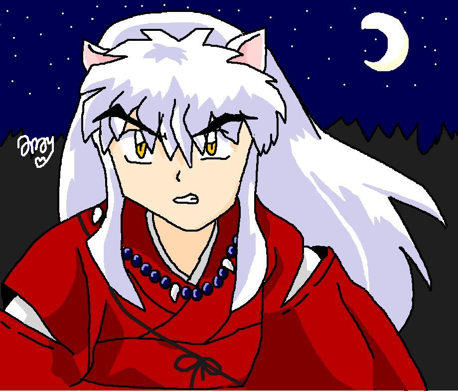 Inuyasha at night by twighlight_wolf