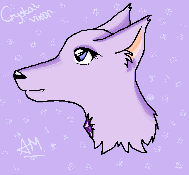 Crystal vixon (Amethyst Fox) by twighlight_wolf