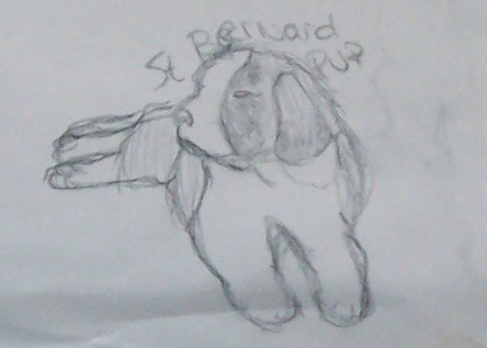 st.bernard puppy by twilightofdespair