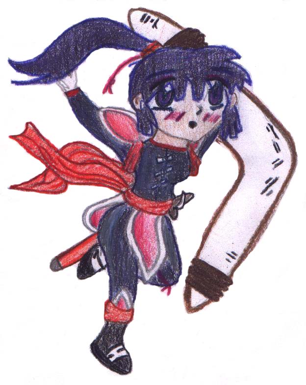 handless sango chibi by twinn_artist2