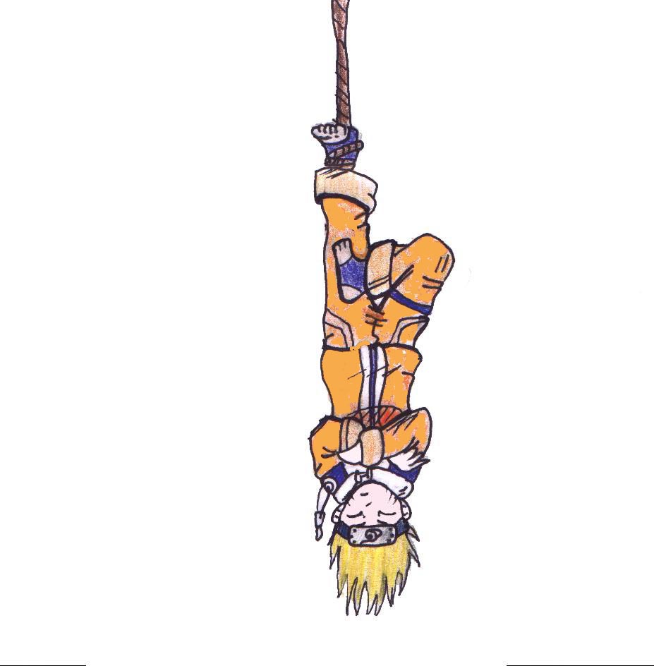 Naruto hanging from a rope (A) by twinn_artist2