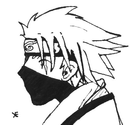 Doesn't Kakashi have a cool scar on his eye? by twinn_artist2