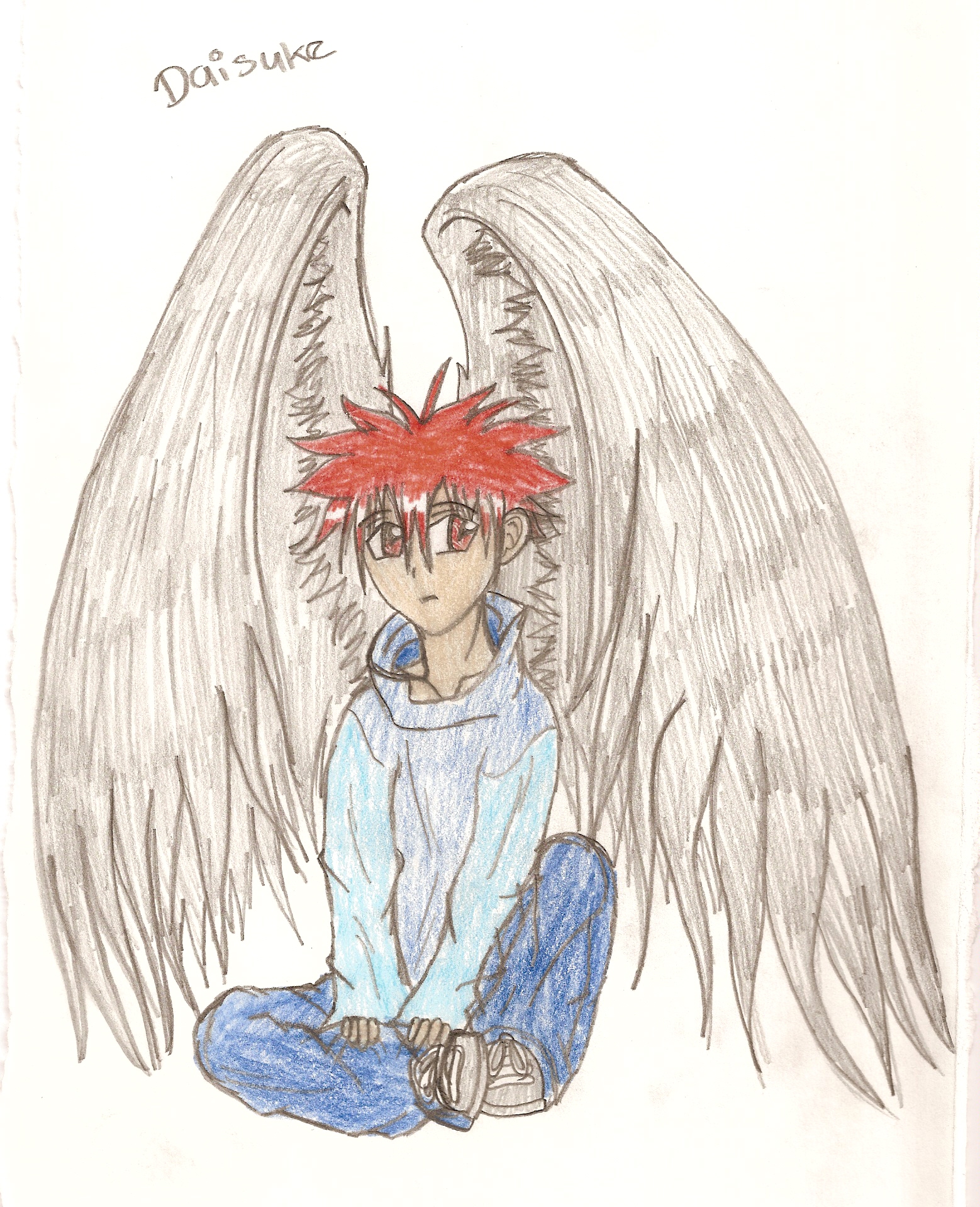 daisuke with wings by twistedsoul_13