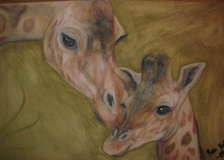 Giraffes by tzutosmila