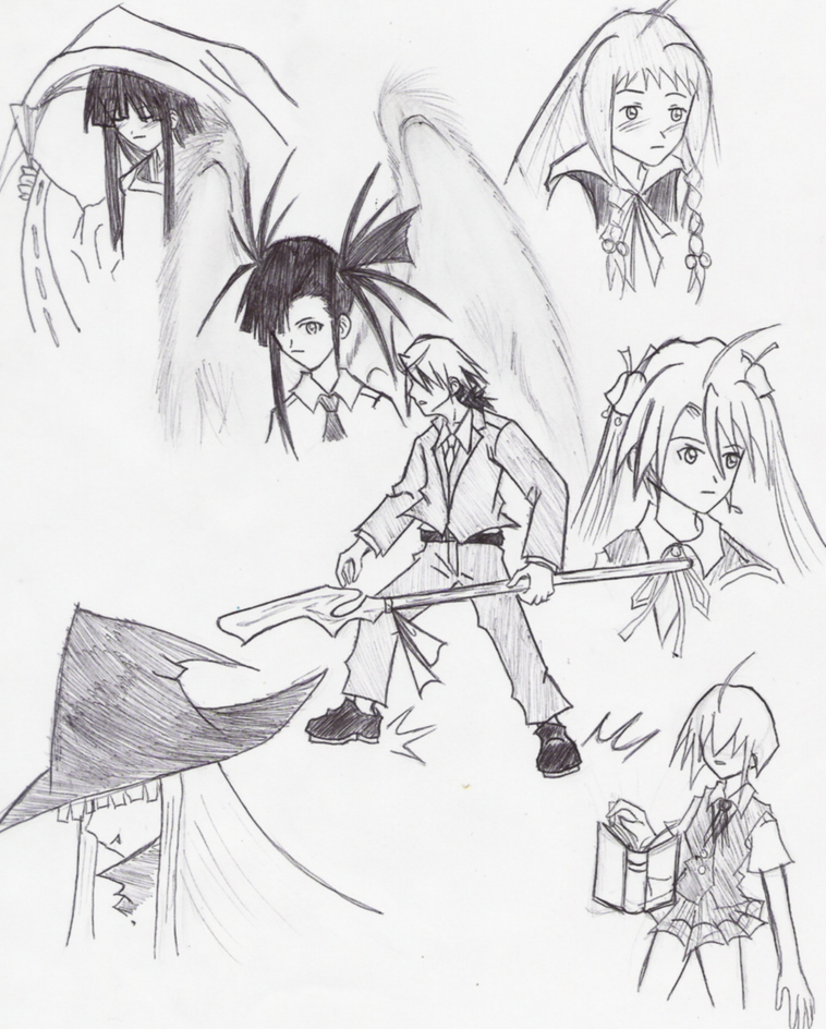 Negima! (enter if joo DARE) uber crappy inking >. by Ultimate_Oblivion