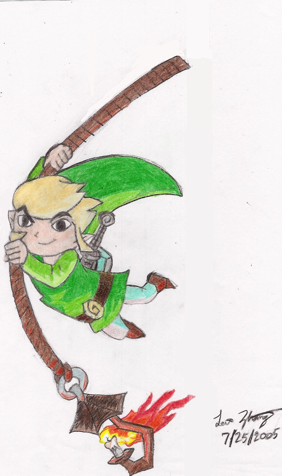 Link- Swinging From A Rope by UnIQuE_Not_Weird