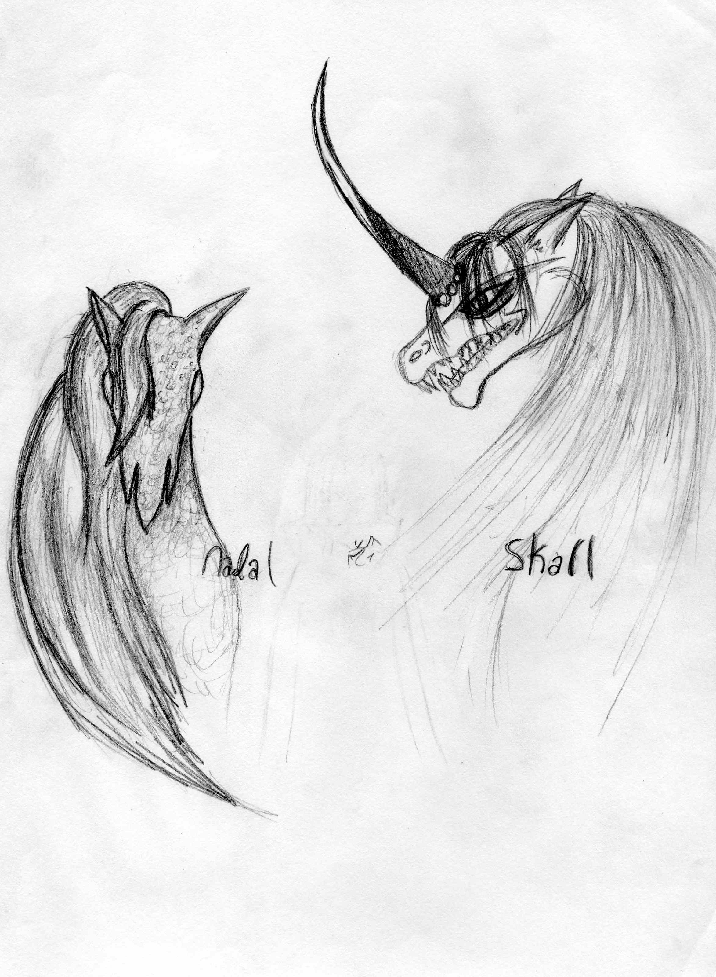 Nadal and Skall by UndeadDragoness