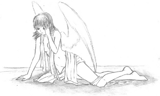 Sad Angel by UniqueAsAPlatypus