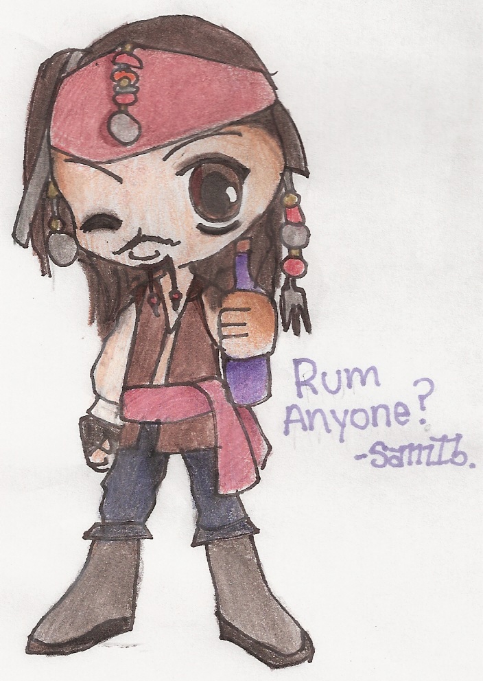 Captain Jack Sparrow and His Rum by Untalentedsamy13