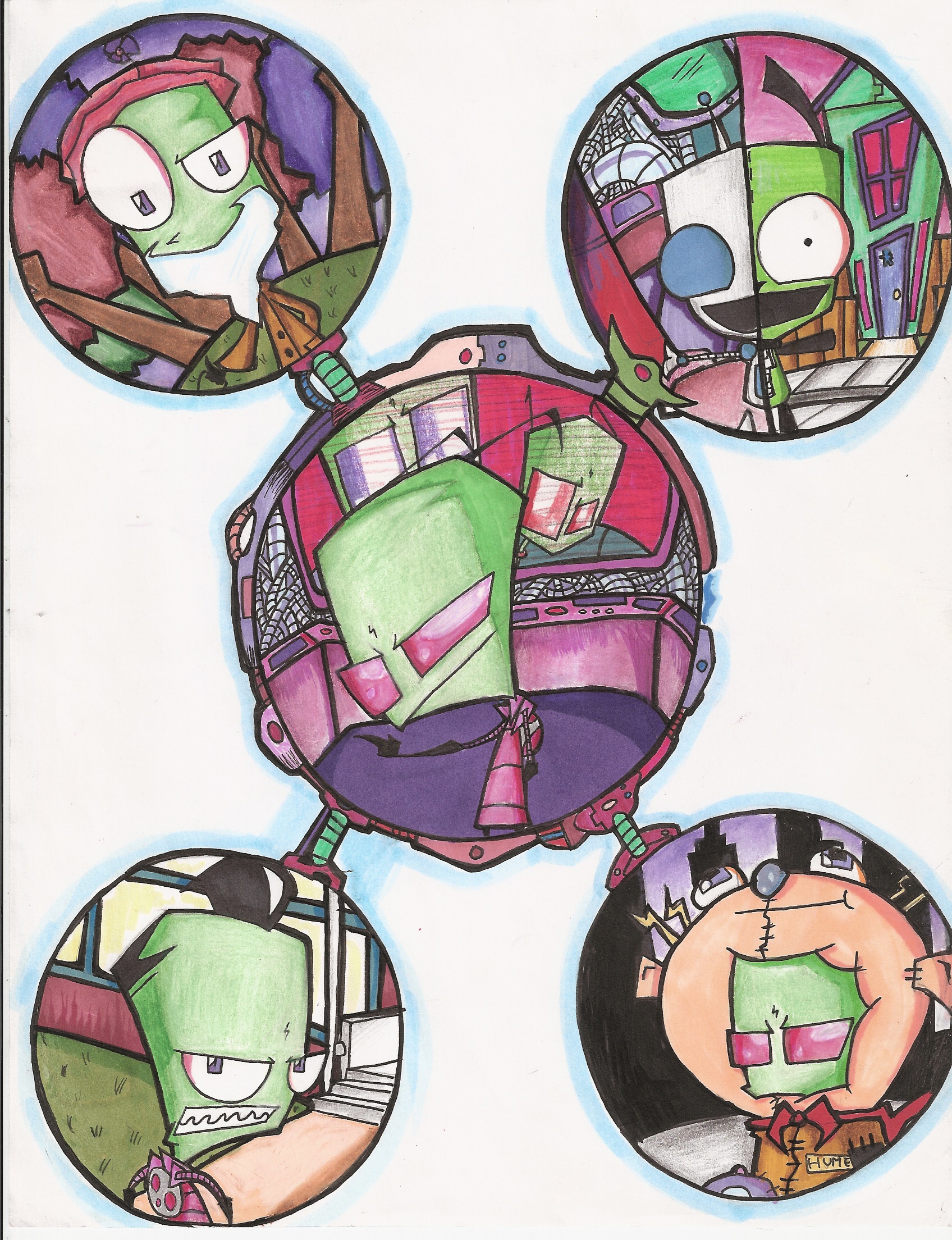 Zimmers Disguise's and Gir by Untalentedsamy13