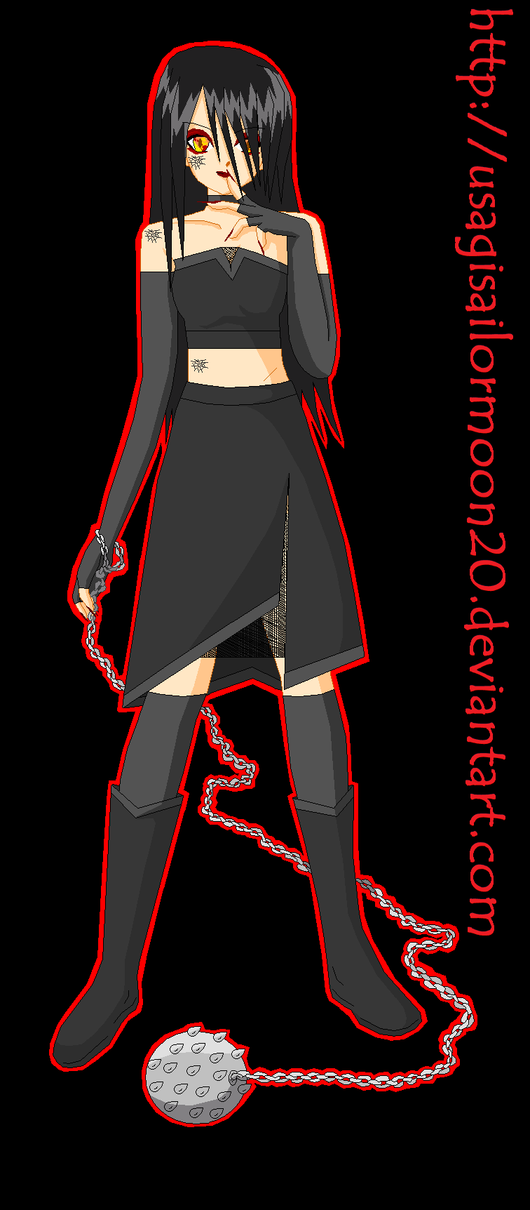 The Demonic Vampire Girl Amy by UsagiSM20Papercuts