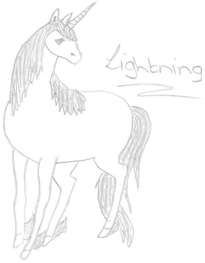 Lightning the unicorn by unicorn13564
