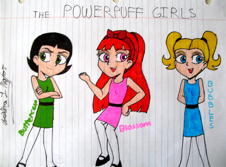 The PowerPuff girls in my style by unicorngirl3189