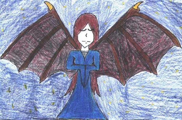 Evil Fairy (colored)looks kewl by unloved_poet